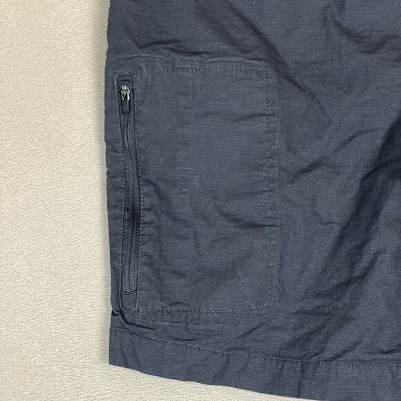 Vuori Short Mens L Gray Ripstop Elastic Waist Drawstring Zip Pocket Durable 8" - Picture 11 of 13